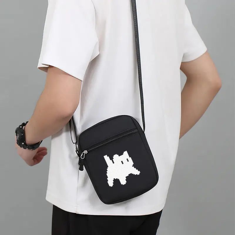 Retro Gaming Handheld - Retro 8-Bit Pixel Crossbody Bag for