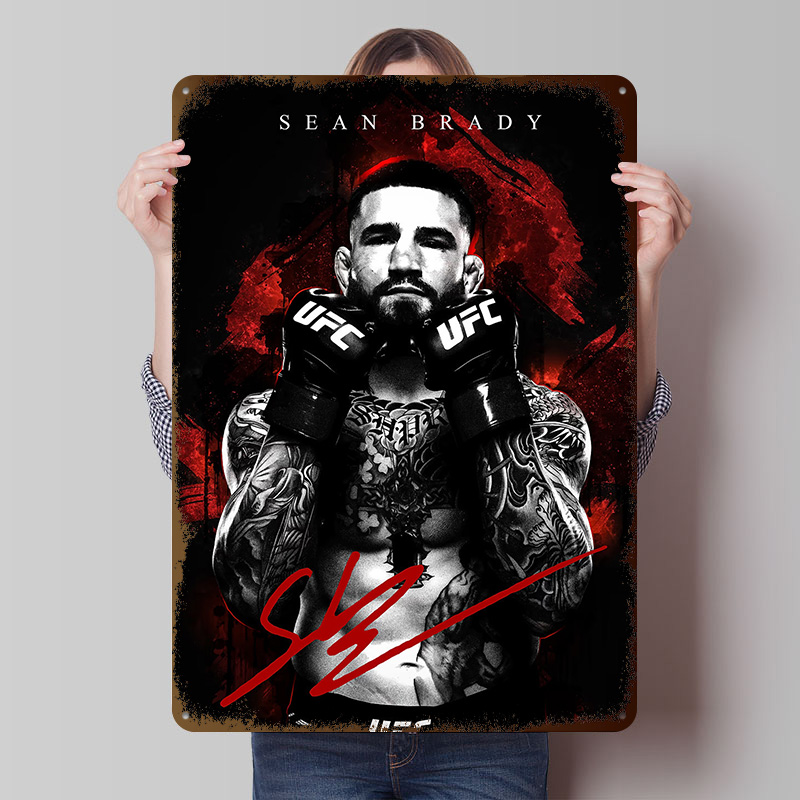 Retro Poster Gaming - Sean Brady Fighter Portrait Tinplate Poster