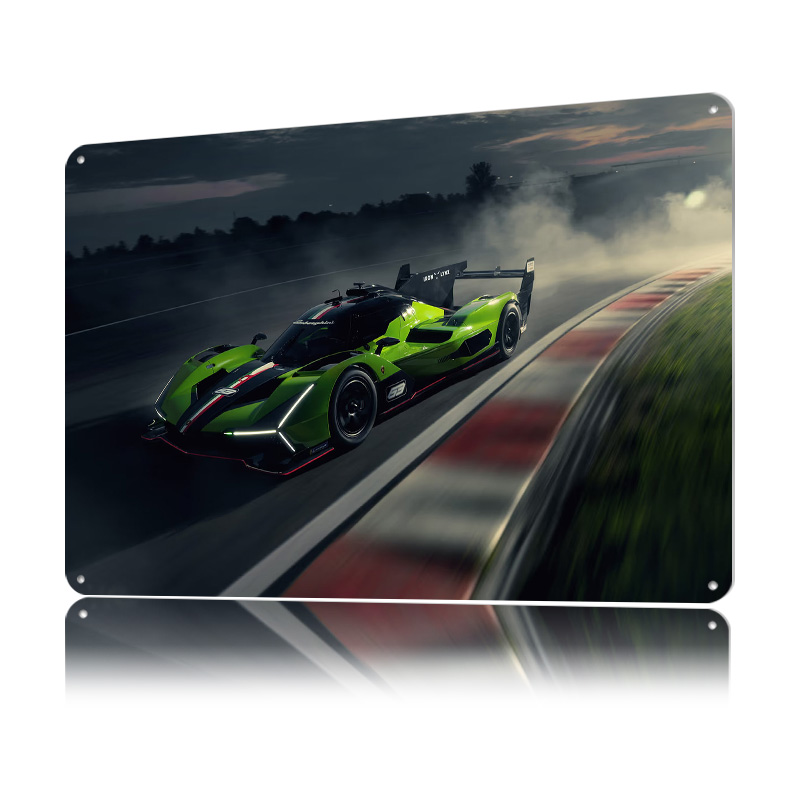 Green Race Car on Track Poster - Retro Gaming On review and price