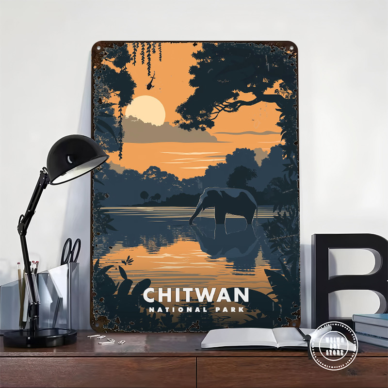 Chitwan National Park Metal Po - Retro Poster Gaming review and price
