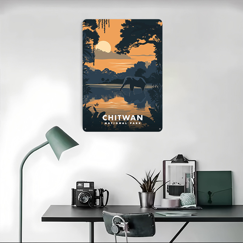 Chitwan National Park Metal Po - Retro Poster Gaming review and price