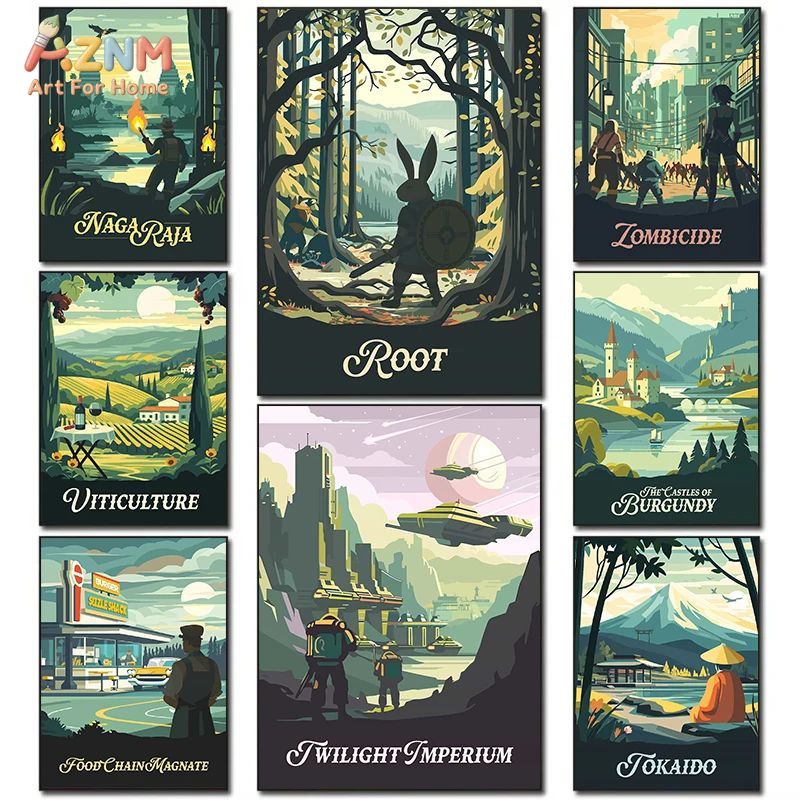 AZNM Retro Board Game Art Canv - Retro Poster Gaming review and price