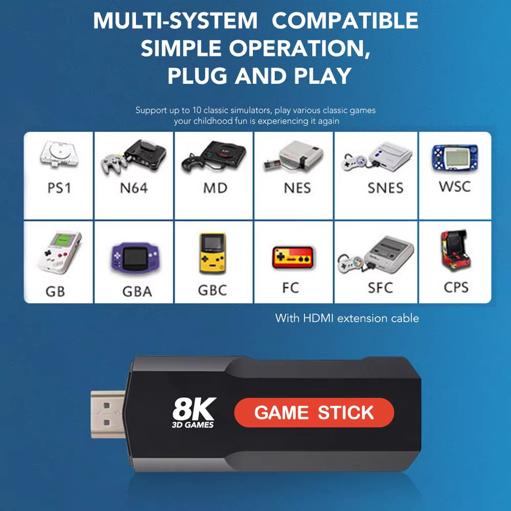 X2 Game Stick HD 4K 8K 3D Cons - Retro Gaming Xbox review and price