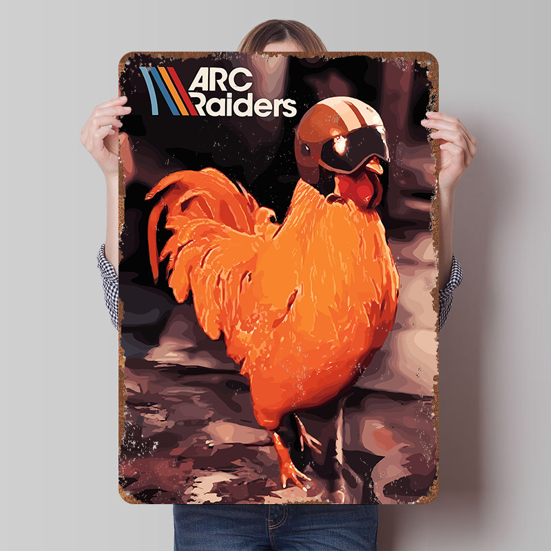 Arc Raiders Chicken Helmet Pos - Retro Poster Gaming review and price