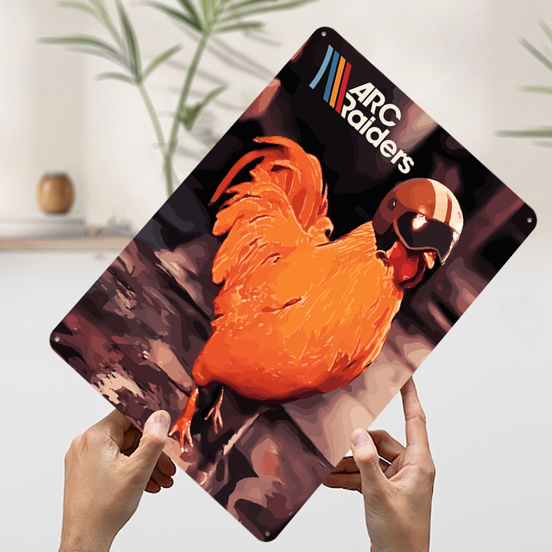 Arc Raiders Chicken Helmet Pos - Retro Poster Gaming review and price