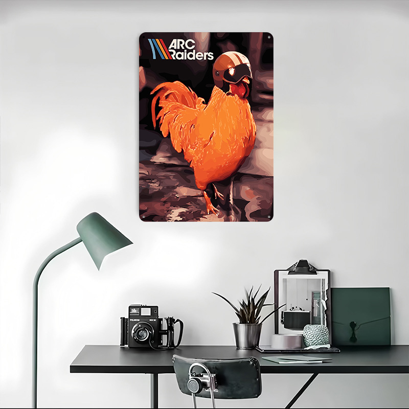 Arc Raiders Chicken Helmet Pos - Retro Poster Gaming review and price