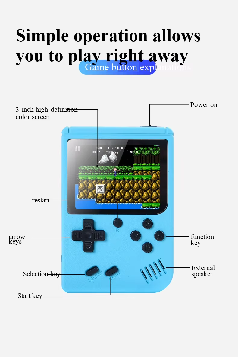 NEW 3 Inch Portable Retro Mini - Retro Gaming App review and price