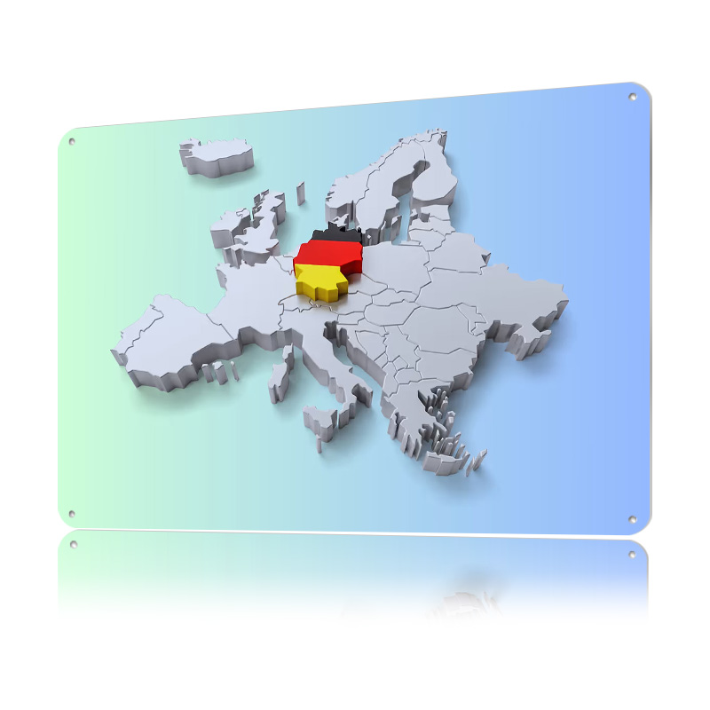 Germany on Europe Map Metal Po - Retro Gaming On review and price