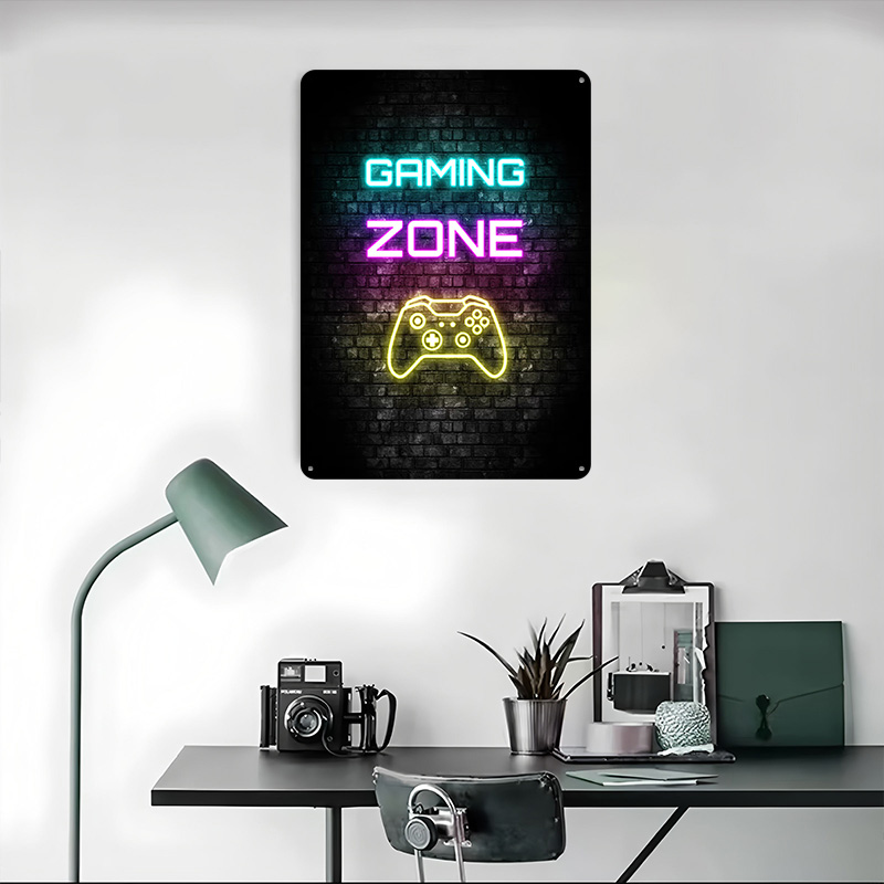 Gaming Zone Neon Sign on Brick - Retro Gaming On review and price