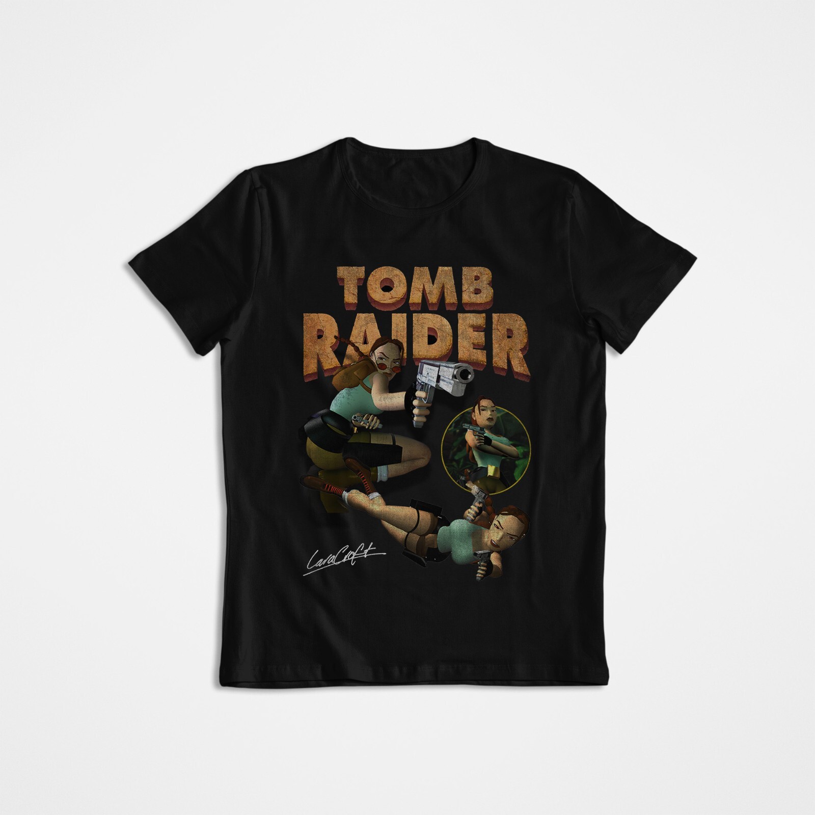 Tomb Raider, Lara Croft, Graph - Retro Gaming Shirt review and price